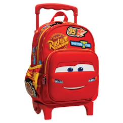 Sac à dos à roulettes cars enfant 30 cm façade effet coque dure  - vertbaudet enfant