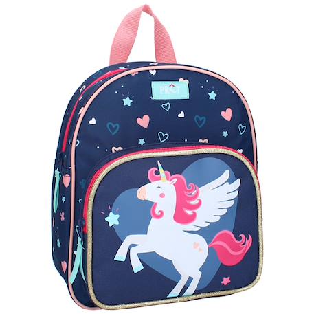 Sac à dos enfant licorne prêt - idéal maternelle petite section - 29 cm Bleu marine/turquoise 1 - vertbaudet enfant 