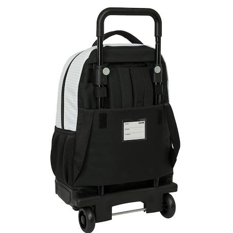 Sac à dos à roulettes real madrid & 45 cm - trolley scolaire Noir / blanc 3 - vertbaudet enfant 