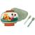 Boîte repas mickey mouse en pvc avec cuillère et fourchette 17 x 12 x 7 cm Transparent 1 - vertbaudet enfant 