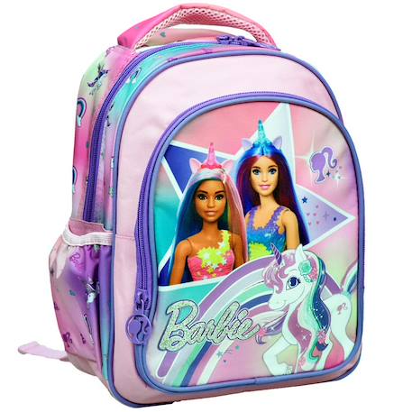 Fille-Accessoires-Cartable, trousse-Sac à dos barbie maternelle motif licorne 30 cm