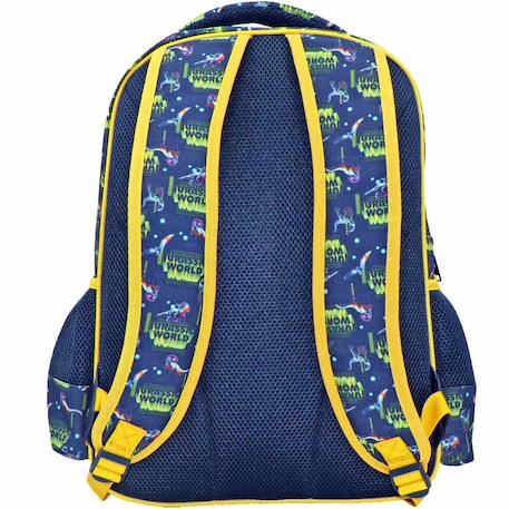 Sac à dos enfant garçon motif jurassic en textile imprimé Bleu marine 2 - vertbaudet enfant 