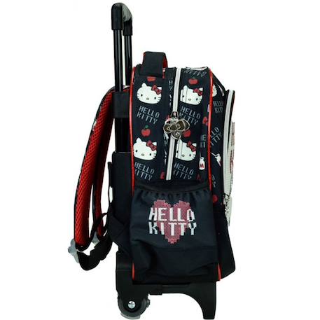 Sac à dos à roulettes hello kitty heart strass 30 cm trolley maternelle Multicolore 3 - vertbaudet enfant 