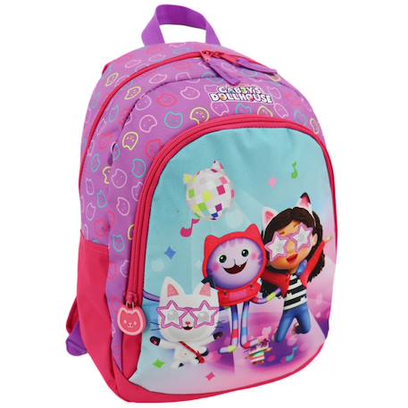 Sac à dos enfant gabby et la maison magique ambiance disco 38 cm Blanc / rose / foncé 1 - vertbaudet enfant 