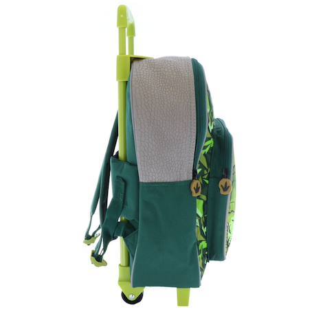 Sac à dos trolley dinosaure roarrr avec poignée télescopique 39 cm Vert 4 - vertbaudet enfant 