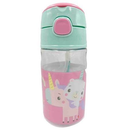 Gourde paille licorne arc-en-ciel 350 ml bpa free – fisher-price Blanc / rose / clair / gris 1 - vertbaudet enfant 