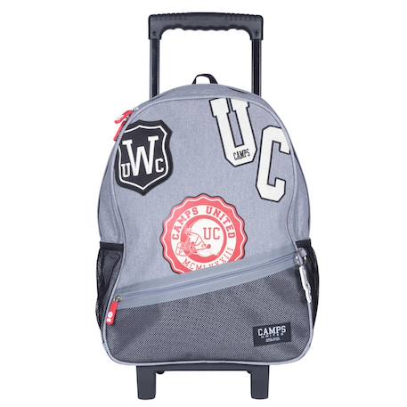 Sac à dos à roulettes camps 43 cm avec compartiment ordinateur Gris / noir / noir 1 - vertbaudet enfant 