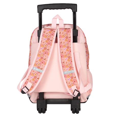 Sac à dos à roulettes 43 cm - motif cheval - generique bella sara Blanc / multicolore+Violet 3 - vertbaudet enfant 
