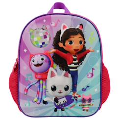Sac à dos maternelle fille gabby et la maison magique avec ses personnages emblématiques 36 cm  - vertbaudet enfant