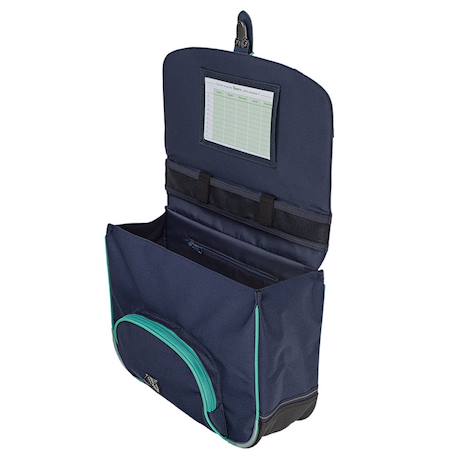 Cartable anthony 35 cm avec poche zippée réfléchissante Bleu / gris / anthracite / gris 2 - vertbaudet enfant 