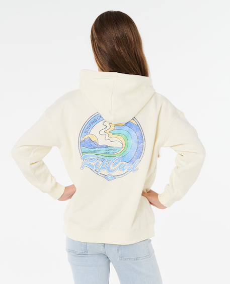 Sweat à capuche zippé lay day relaxed fille Bone 3 - vertbaudet enfant 