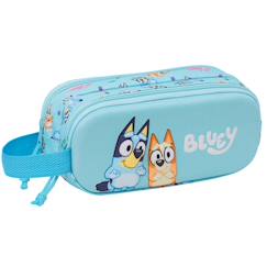 Trousse double bluey en tissu néoprène aspect textile imprimé 3d  - vertbaudet enfant