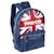 Sac à dos scolaire similicuir imprimé union jack pro-dg london beast Bleu 1 - vertbaudet enfant 