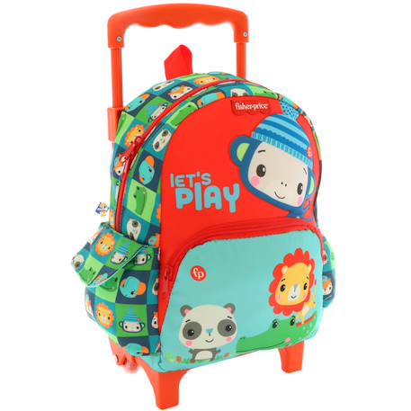 Sac à dos à roulettes maternelle animaux fisher price 30 cm Multicolore 4 - vertbaudet enfant 