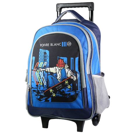 Garçon-Accessoires-Cartable, trousse-Sac à dos à roulettes poivre skateur 45 cm trolley garçon