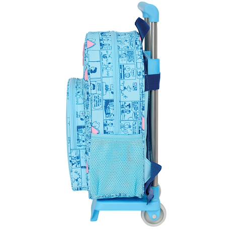 Sac à dos à roulettes snoopy love 34 cm trolley maternelle Multicolore 2 - vertbaudet enfant 