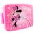 Boîte fille goûter minnie en pvc à ouverture facile 16 x 13 x 5 cm minnie Rose 1 - vertbaudet enfant 