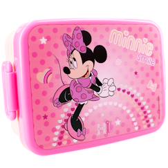 Puériculture-Repas-Boîte goûter minnie en pvc à ouverture facile 16 x 13 x 5 cm minnie