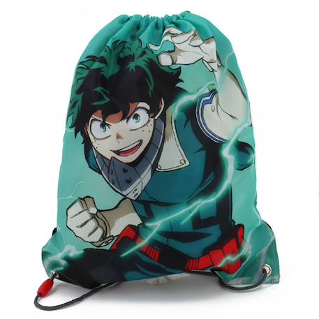 Sac piscine 42 cm à ficelles my hero academia – artwork anime Bleu / vert 2 - vertbaudet enfant 