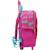 Sac à dos à roulettes fille - effet brillant 3d - barbie licence officielle Multicolore 4 - vertbaudet enfant 