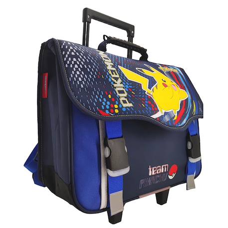 Cartable à roulettes garçon polyester team pikachu pokemon Bleu marine 3 - vertbaudet enfant 