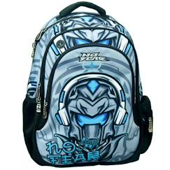 Sac à dos scolaire compartimenté motif robot no fear 43 cm  - vertbaudet enfant