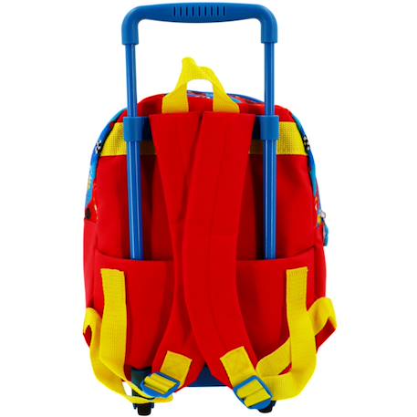 Sac à roulettes maternelle garçon cars champion 30 cm - trolley scolaire Bleu / rouge / blanc 2 - vertbaudet enfant 