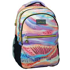 Sac à dos école hallmark paysage abstrait 43 cm – 2 compartiments zippés  - vertbaudet enfant