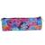 Trousse fille cylindrique textile imprimé floral Bleu marine/orange fluo 4 - vertbaudet enfant 