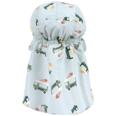Casquette protège nuque anti-uv (7-12 mois) Beige+Blanc+Bleu+Orange+Vert 10 - vertbaudet enfant 