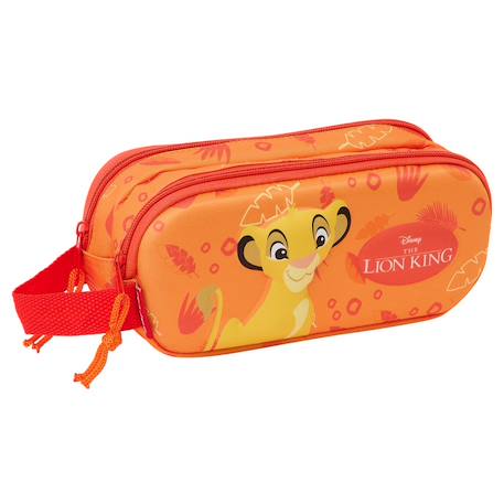 Trousse double zippée 3d le roi lion simba – 21 x 8 x 6 cm disney Jaune 1 - vertbaudet enfant 
