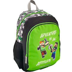 Sac à dos minecraft motif pixelisé polyester premium  - vertbaudet enfant