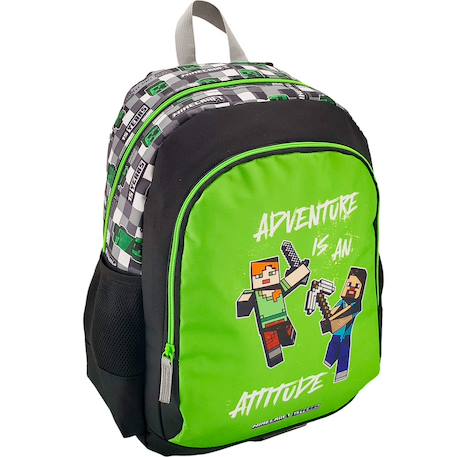 Garçon-Accessoires-Cartable, trousse-Sac à dos minecraft motif pixelisé polyester premium