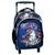 Sac à dos trolley motif t-rex en tissu Bleu marine/orange fluo 1 - vertbaudet enfant 