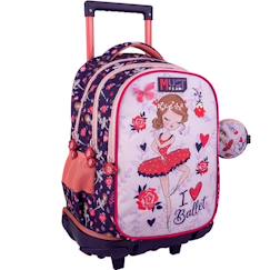 Sac à dos trolley 45 cm ballet nba – 3 compartiments zippés  - vertbaudet enfant