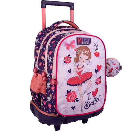 Fille-Accessoires-Sac à dos trolley 45 cm ballet nba – 3 compartiments zippés