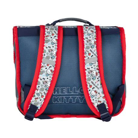 Hello kitty - cartable scolaire 38 cm kiss kiss - gris/rouge - 2 compartiments - primaire Gris 3 - vertbaudet enfant 