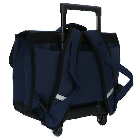 Cartable à roulettes garçon pikachu pokémon 2 compartiments 41 cm Bleu / jaune 3 - vertbaudet enfant 
