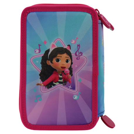 Trousse remplie 3 compartiments gabby et la maison magique 20 cm Bleu / rose / clair 3 - vertbaudet enfant 