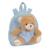 Sac à dos maternelle garçon peluche avec ourson amovible Bleu 1 - vertbaudet enfant 