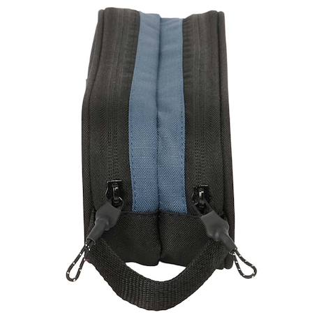 Trousse rectangulaire double compartiment blackfit8 california 21 cm Noir / bleu / gris 2 - vertbaudet enfant 