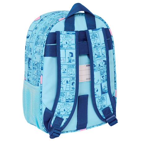 Sac à dos maternelle fille snoopy love léger et résistant 34 cm Bleu / rose / blanc 3 - vertbaudet enfant 
