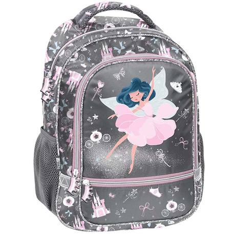 Sac à dos enfant fille ballerine fée 38 cm Gris / rose / clair 1 - vertbaudet enfant 