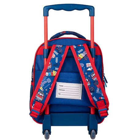 Sac à dos à roulettes 31 cm cmp monster truck – 2 poches filet Bleu/rouge/bleu/jaune 2 - vertbaudet enfant 