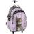 Sac à dos à roulettes fille chat meow 45 cm trolley Multicolore 1 - vertbaudet enfant 