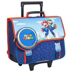 Cartable trolley scolaire super mario polyester 41 cm 2 compartiments  - vertbaudet enfant