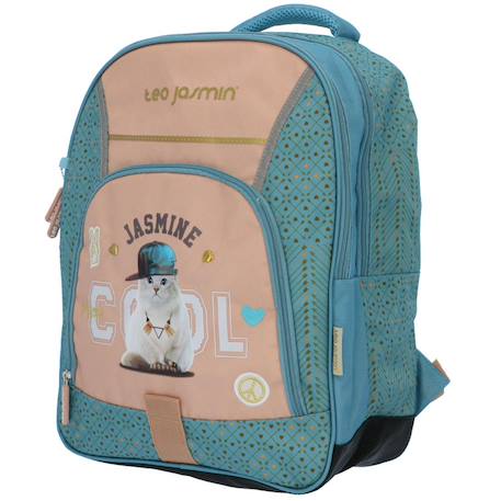 Garçon-Accessoires-Cartable, trousse-Sac à dos enfant teo jasmin jasmine cat 42 cm à 2 compartiments zippés