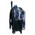 Sac à dos trolley motif t-rex en tissu Bleu marine/orange fluo 4 - vertbaudet enfant 