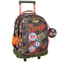 Sac à dos à roulettes 45 cm 3 compartiments zippés outdoor  - vertbaudet enfant
