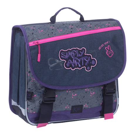 Fille-Accessoires-Cartable, trousse-Cartable fille kip textile structuré imprimé 2 compartiments